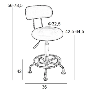 BAR73 ΛΕΥΚΟ PU(Σ2)ΣΚΑΜΠΟ ΜΕ ΑΜΟΡΤΙΣΕΡ 36Χ42Χ78.5εκ.