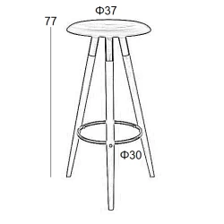 LOFT ΣΚΑΜΠΟ ΛΕΥΚΟ ΧΩΡΙΣ ΠΛΑΤΗ 77XΦ37εκ.