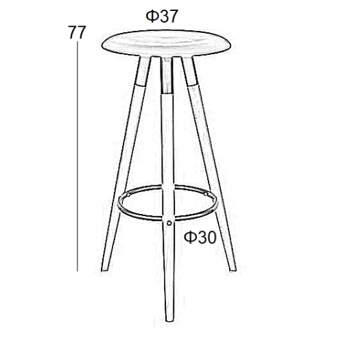 LOFT ΣΚΑΜΠΟ ΜΑΥΡΟ ΧΩΡΙΣ ΠΛΑΤΗ 77XΦ37εκ.