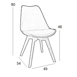 LOGAN PLUS ΜΑΥΡΗ(Σ4)ΚΑΡ/ΔΕΡΜ/ΡΡ 49X54X46-80εκ.