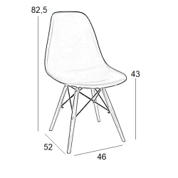 LOFT ΚΑΡΕΚΛΑ GREY(Σ4)PP 46X52X43-82.5εκ.
