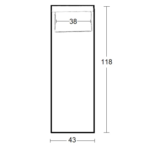 TORINO ΥΦΑΣΜΑ ΕΚΡΟΥ ΜΕ ΜΑΞΙΛΑΡΙ ΓΙΑ ΣΕΖΛΟΝΓΚ 118X43εκ.