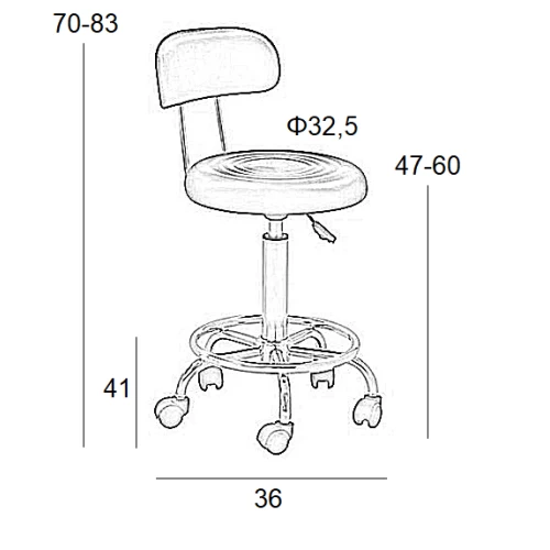 Σκαμπό Μπάρ 2τμχ Bar72 Λευκό Pu 36x41x83εκ.