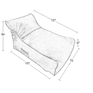 DEREK ΠΟΥΦ GREY ΥΦΑΣΜΑ 70X107X64εκ.