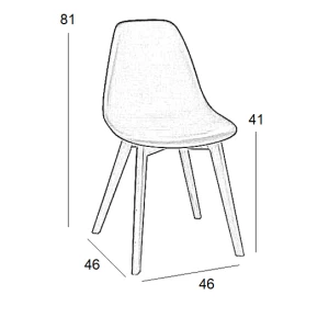 LOFT PLUS ΚΑΡΕΚΛΑ ΜΑΥΡΗ(Σ4)ΡΡ 46Χ46Χ41-81εκ.