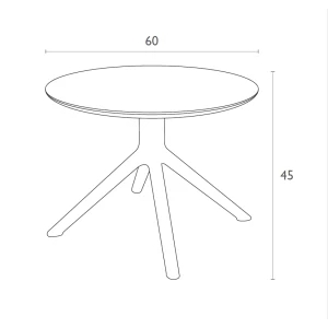 SKY WHITE MINI Φ60X45εκ. ΤΡΑΠΕΖΙ ΠΟΛ/ΝΙΟΥ