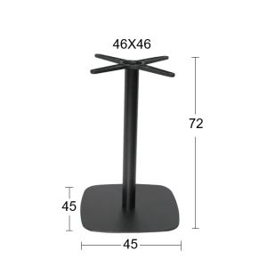 FLAT-S ΜΑΥΡΗ 45Χ45Χ72εκ.(Σ)ΒΑΣΗ ΜΕΤΑΛΛΙΚΗ