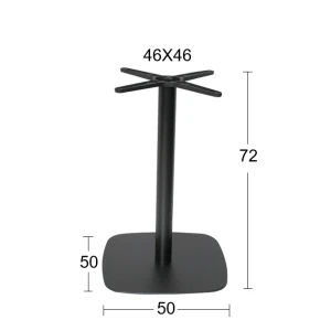 FLAT-S 50Χ50Χ72εκ.(Σ)ΒΑΣΗ ΜΕΤΑΛΛΙΚΗ ΜΑΥΡΗ