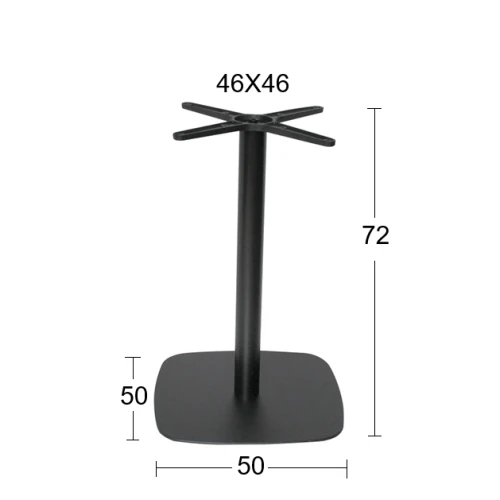 FLAT-S 50Χ50Χ72εκ.(Σ)ΒΑΣΗ ΜΕΤΑΛΛΙΚΗ ΜΑΥΡΗ