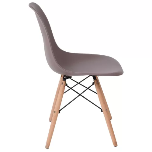 Σετ Τραπεζαρίας 5Τμχ. MY3450.23 (Art Wood Τραπέζι 120X80Cm Ξύλο/Γυαλί 10Mm + Art Wood Καρέκλα Pp Sand Beige)