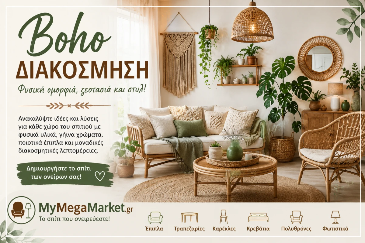 Boho Διακόσμηση | Ιδέες, Έπιπλα & Οδηγός Διακόσμησης