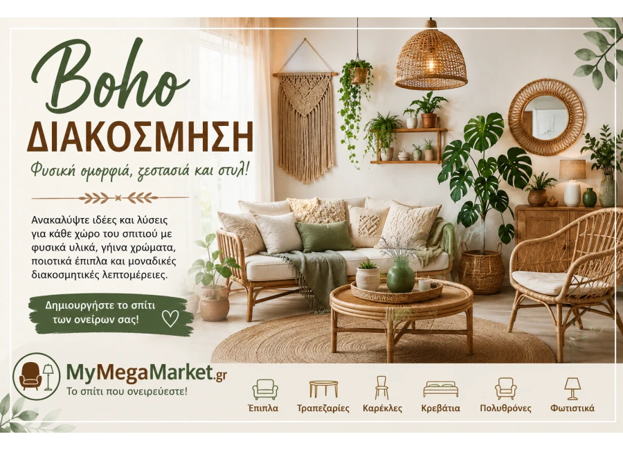 Boho Διακόσμηση | Ιδέες, Έπιπλα & Οδηγός Διακόσμησης