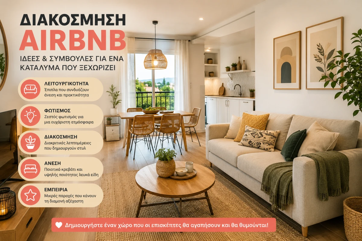 Διακόσμηση Airbnb: Ο Απόλυτος Οδηγός για Περισσότερες Κρατήσεις