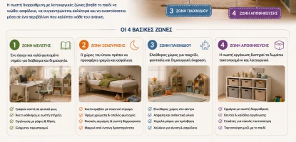 Διαρρύθμιση παιδικού δωματίου με σωστές ζώνες