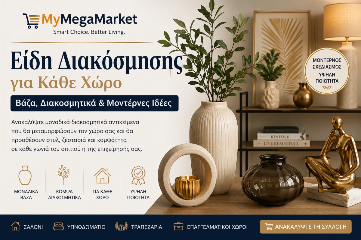 Είδη Διακόσμησης για Κάθε Χώρο | Βάζα, Διακοσμητικά & Μοντέρνες Ιδέες