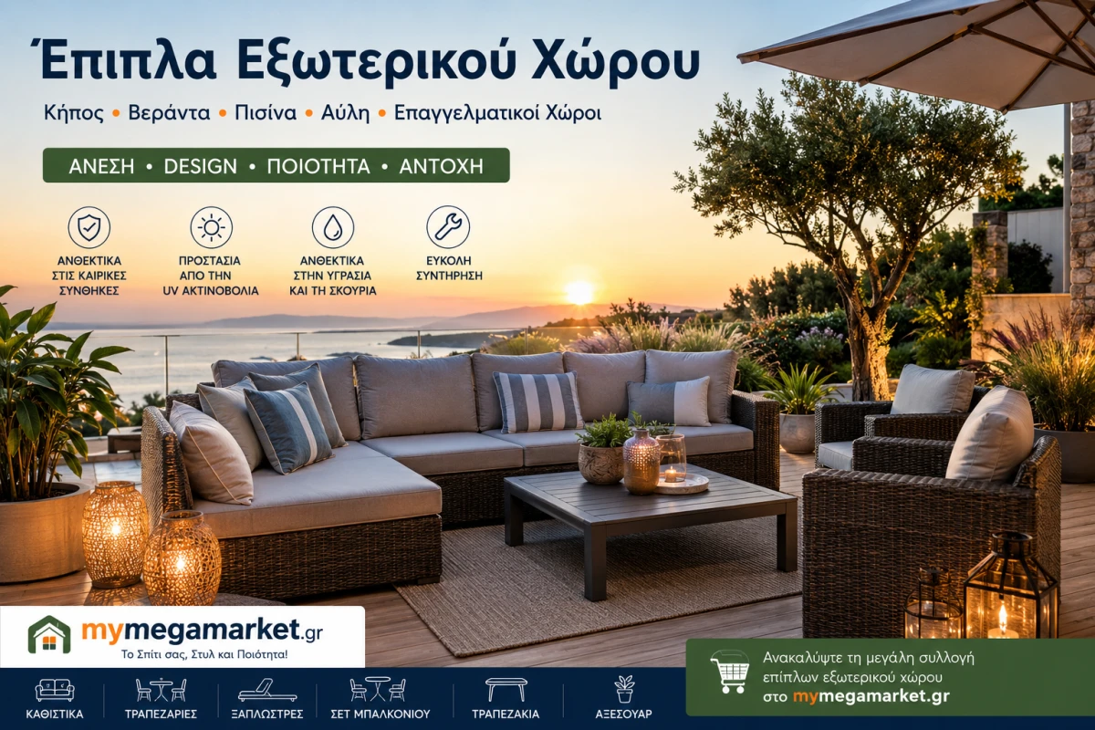 Έπιπλα Εξωτερικού Χώρου – Κήπος, Βεράντα & Πισίνα