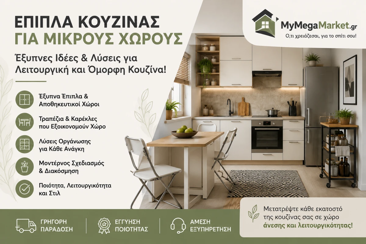 Έπιπλα Κουζίνας για Μικρούς Χώρους: Έξυπνες Ιδέες & Συμβουλές