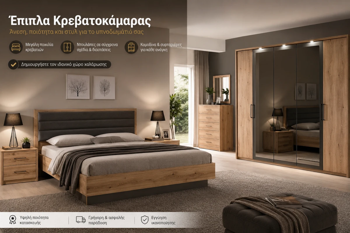 Έπιπλα Κρεβατοκάμαρας | Κρεβάτια & Σετ Υπνοδωματίου