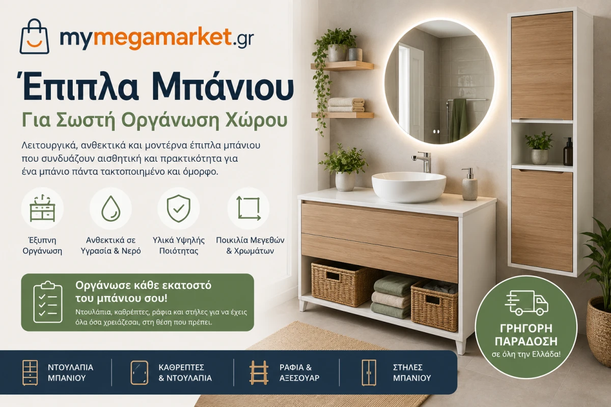Έπιπλα μπάνιου για σωστή οργάνωση χώρου