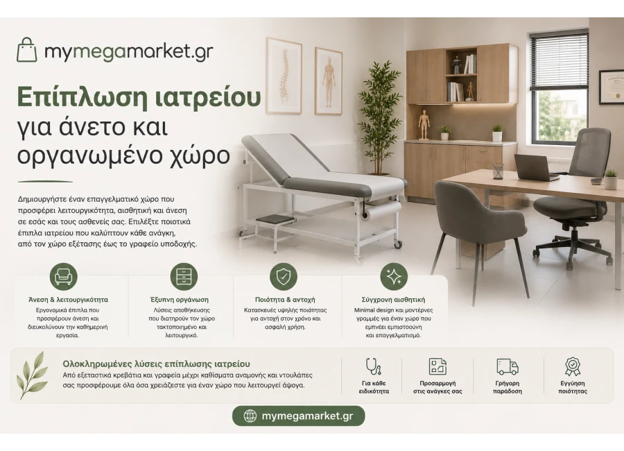 Επίπλωση ιατρείου για άνετο και οργανωμένο χώρο