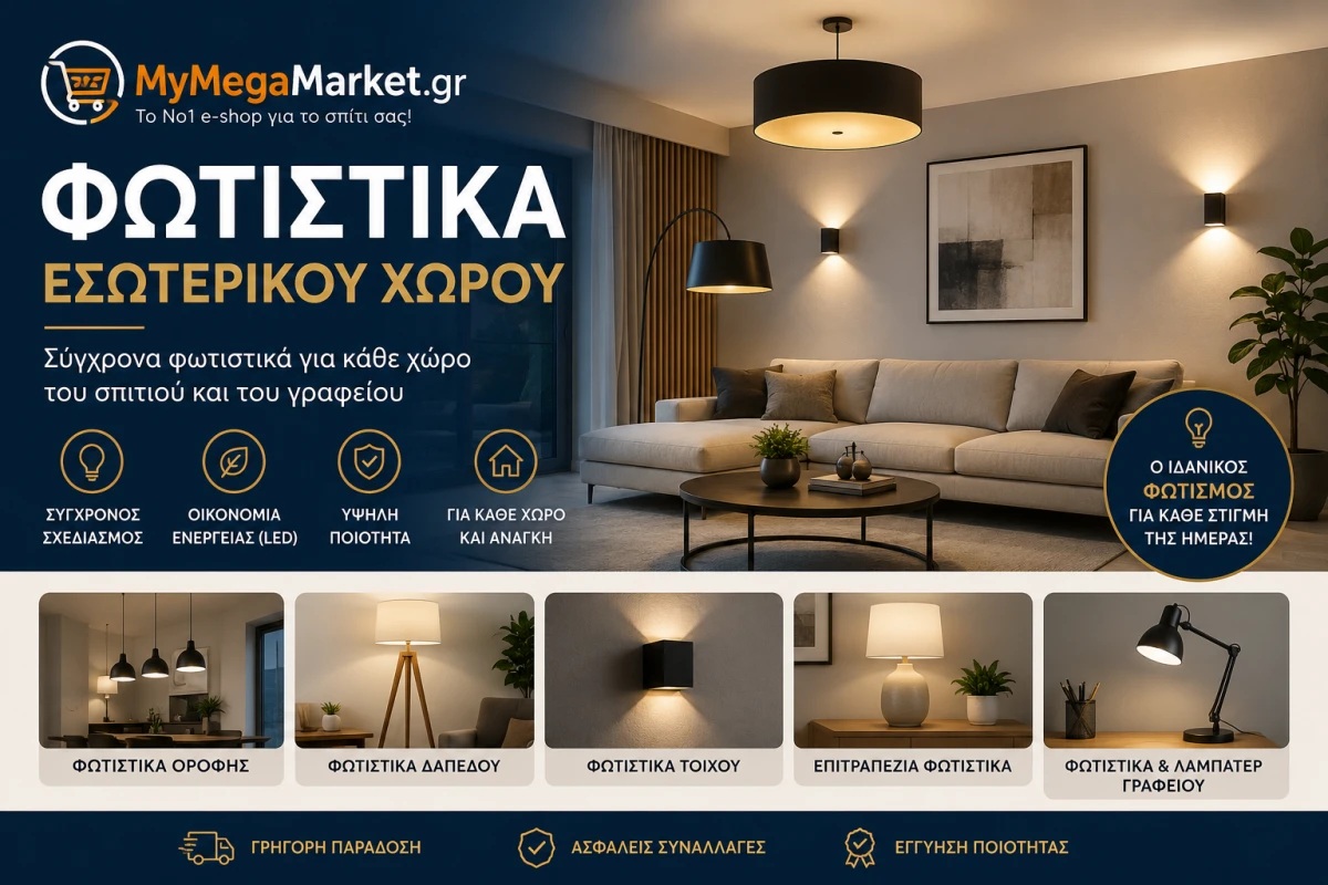 Φωτιστικά – Ο Πλήρης Οδηγός για τον Ιδανικό Φωτισμό σε Κάθε Χώρο του Σπιτιού
