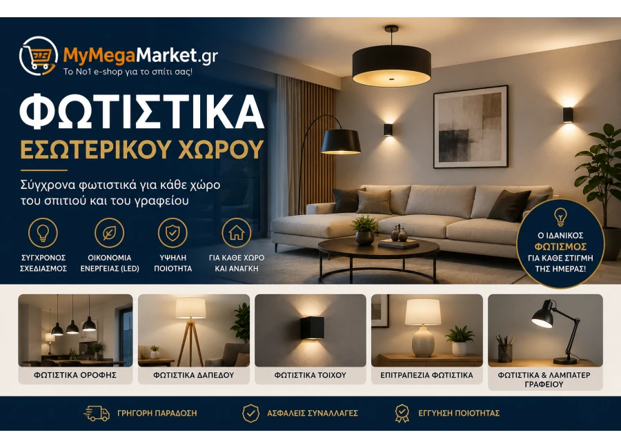 Φωτιστικά – Ο Πλήρης Οδηγός για τον Ιδανικό Φωτισμό σε Κάθε Χώρο του Σπιτιού