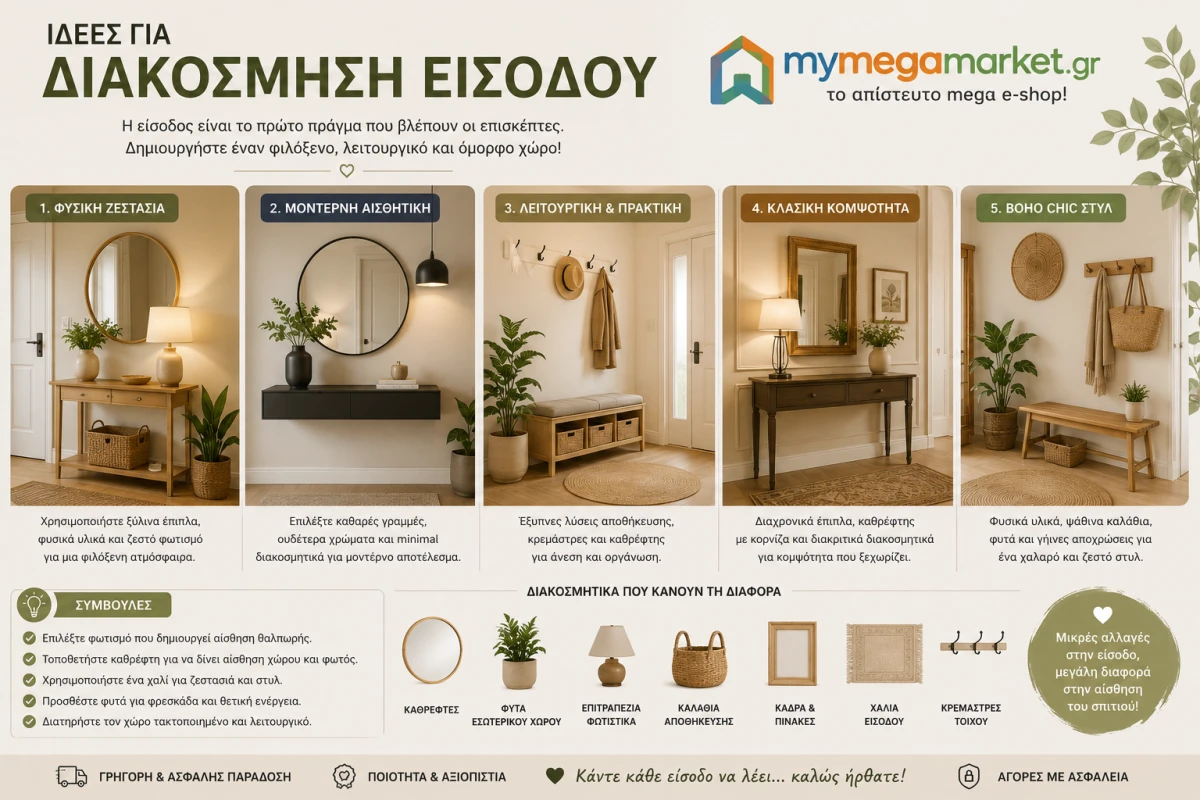 10 ιδέες για διακόσμηση εισόδου που αξίζουν