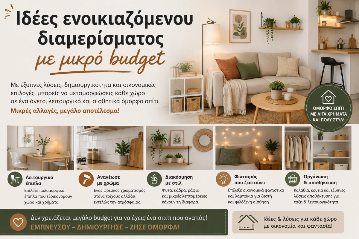 Ιδέες ενοικιαζόμενου διαμερίσματος με χαμηλό κόστος