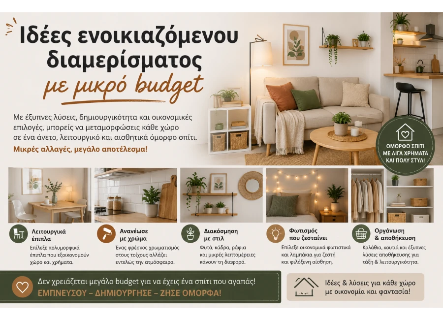 Ιδέες ενοικιαζόμενου διαμερίσματος με χαμηλό κόστος