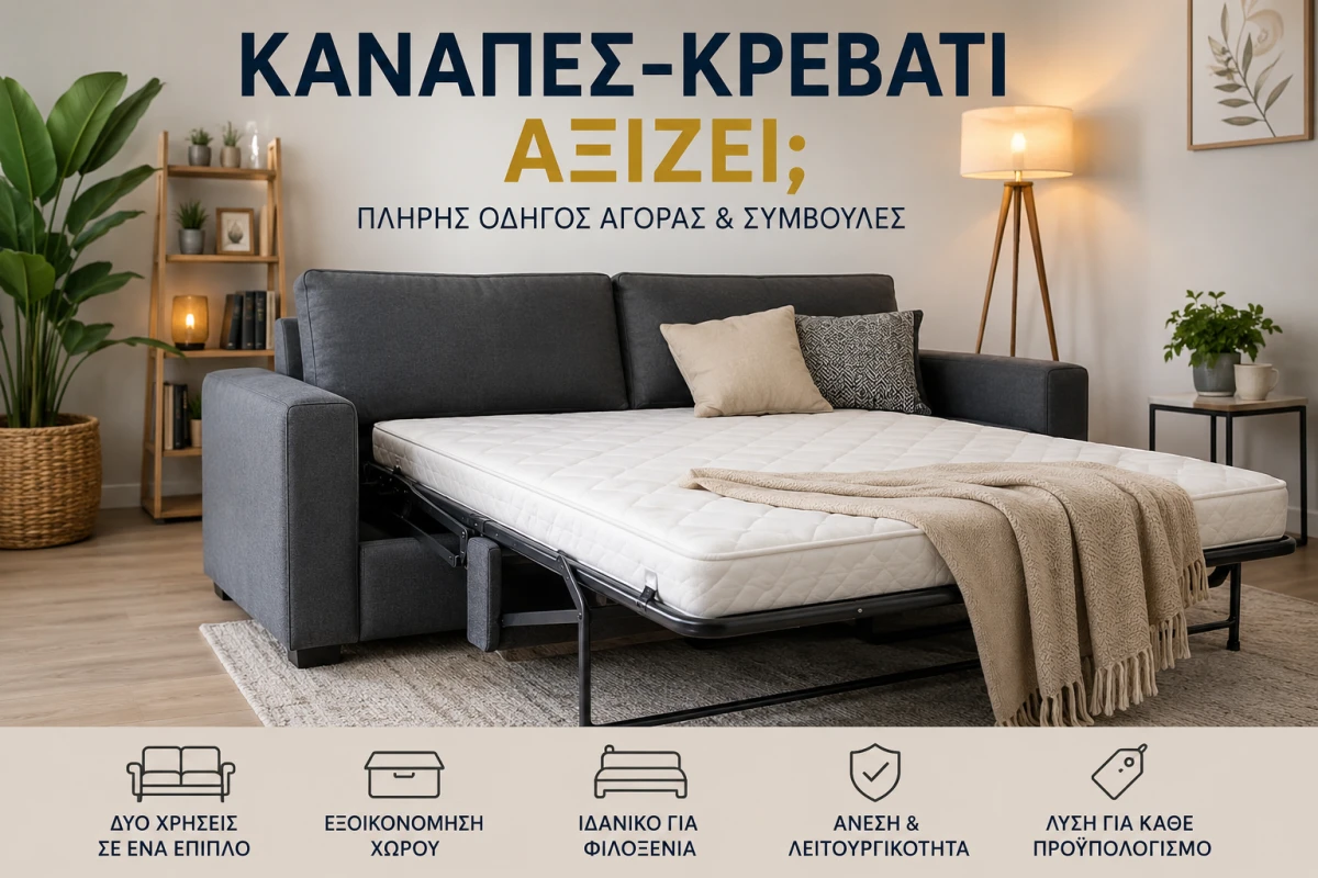 Καναπές-Κρεβάτι: Αξίζει; Πλήρης Οδηγός Αγοράς & Συμβουλές