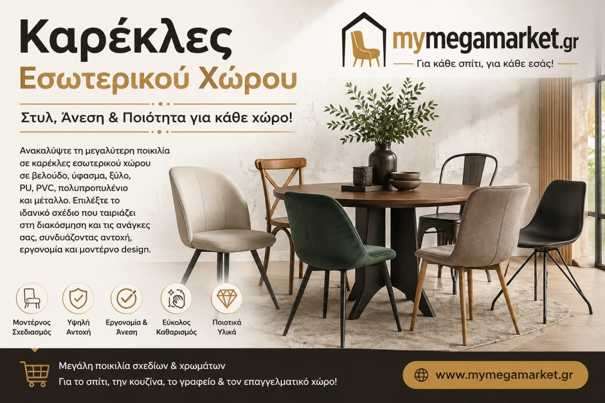 Καρέκλες Εσωτερικού Χώρου | Βελούδο, Ξύλο, Ύφασμα, PU & Πολυπροπυλένιο | Οδηγός Αγοράς
