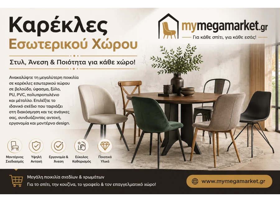Καρέκλες Εσωτερικού Χώρου | Βελούδο, Ξύλο, Ύφασμα, PU & Πολυπροπυλένιο | Οδηγός Αγοράς
