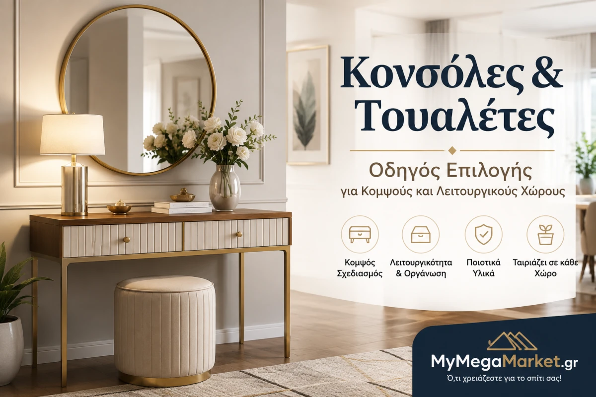Κονσόλες & Τουαλέτες | Οδηγός Επιλογής για Κομψούς και Λειτουργικούς Χώρους