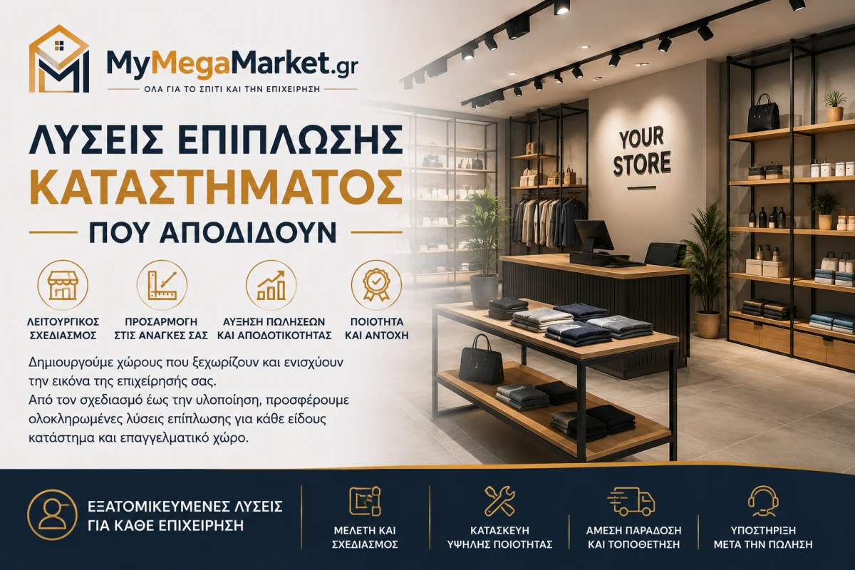 Λύσεις επίπλωσης καταστήματος που αποδίδουν