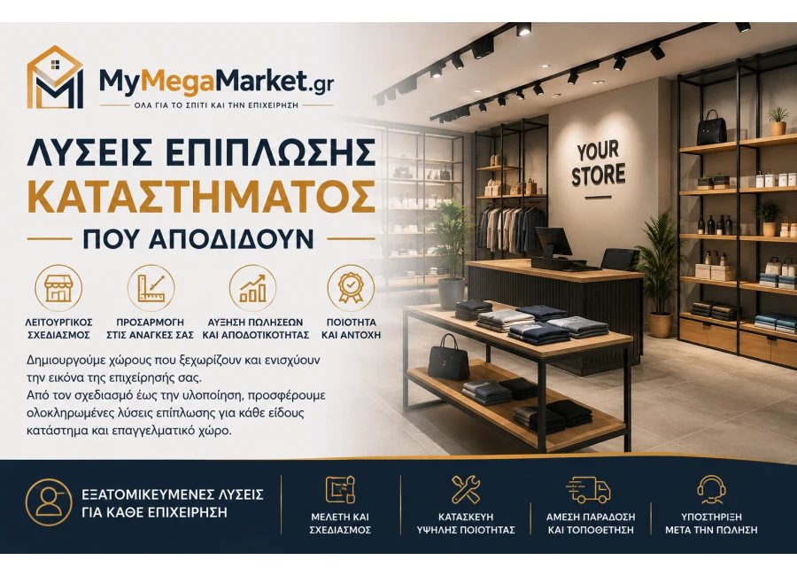 Λύσεις επίπλωσης καταστήματος που αποδίδουν