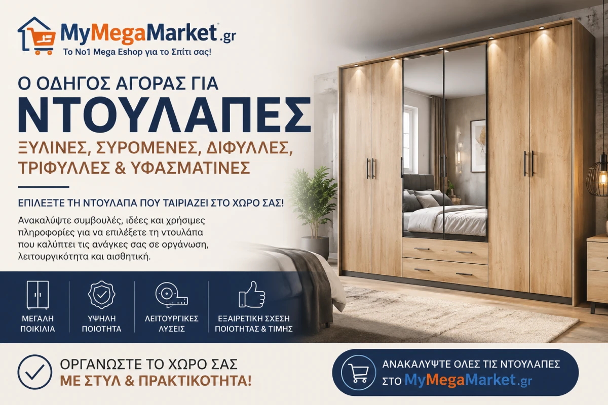 Ντουλάπες Ξύλινες & Συρόμενες | Οδηγός Αγοράς Ντουλάπας