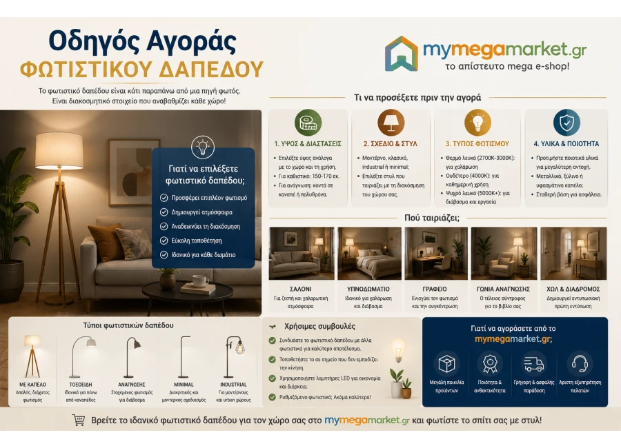 Οδηγός αγοράς φωτιστικού δαπέδου για κάθε χώρο