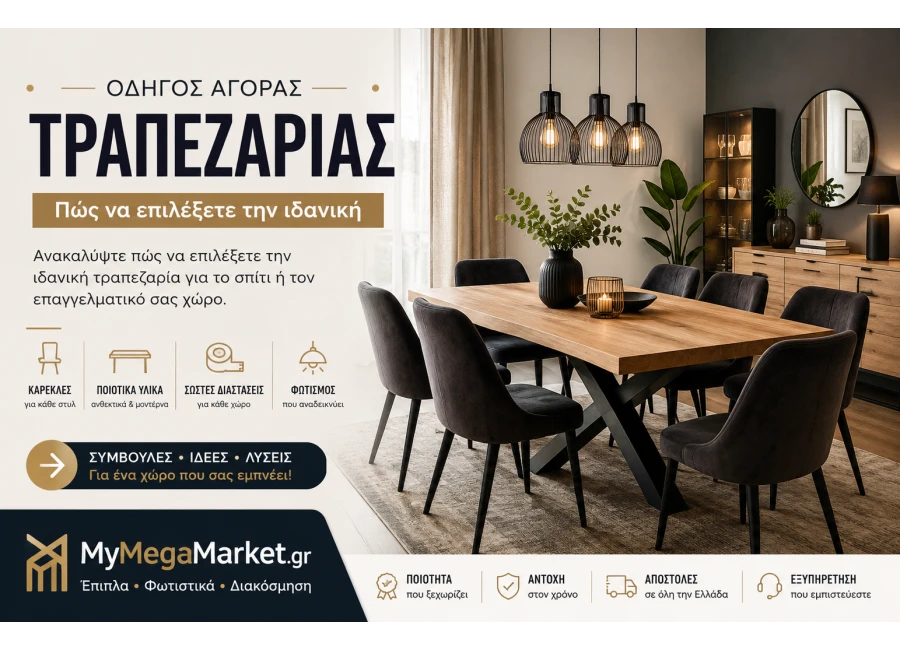 Οδηγός Αγοράς Τραπεζαρίας | Πώς να Επιλέξετε την Ιδανική Τραπεζαρία