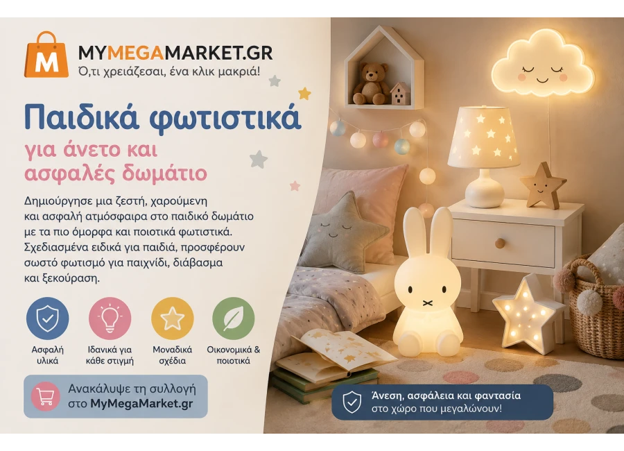 Παιδικά φωτιστικά για άνετο και ασφαλές δωμάτιο