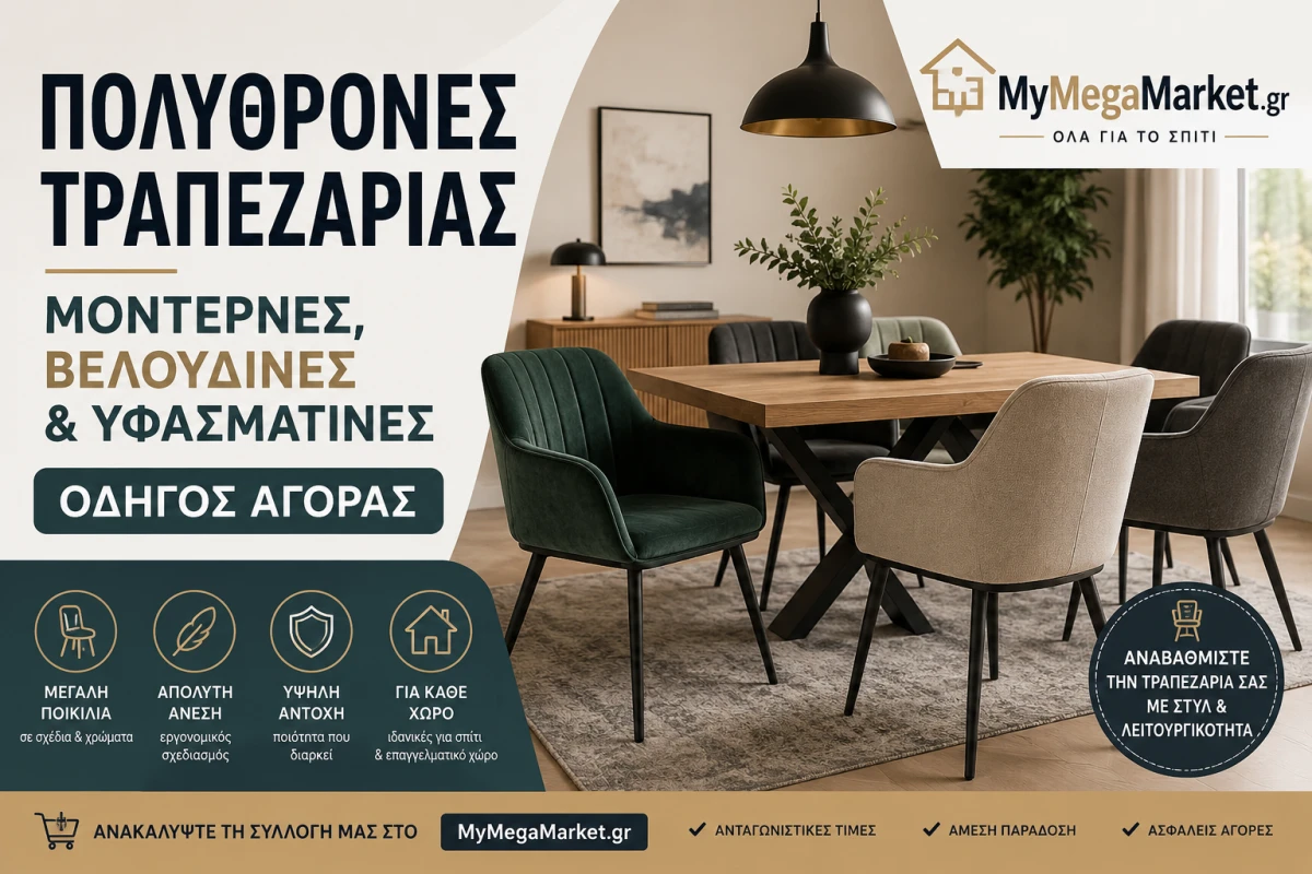Πολυθρόνες Τραπεζαρίας | Μοντέρνες, Βελούδινες & Υφασμάτινες | Οδηγός Αγοράς