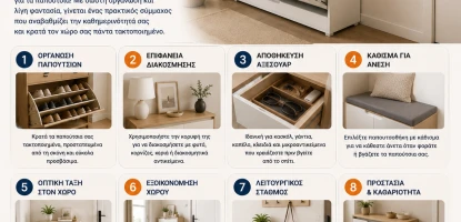 Πώς αξιοποιώ παπουτσοθήκη εισόδου με 8 ιδέες