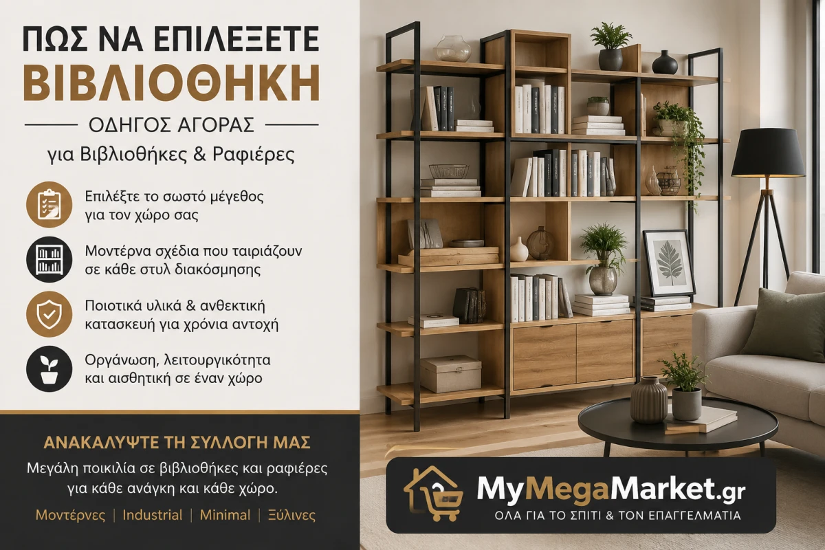 Πώς να Επιλέξετε Βιβλιοθήκη – Οδηγός Αγοράς για Βιβλιοθήκες & Ραφιέρες