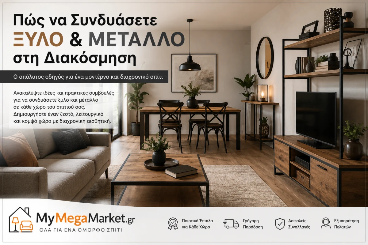 Πώς να Συνδυάσετε Ξύλο και Μέταλλο στη Διακόσμηση | Οδηγός & Ιδέες