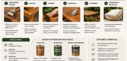 Πώς συντηρώ ξύλινα έπιπλα κήπου κάθε χρόνο