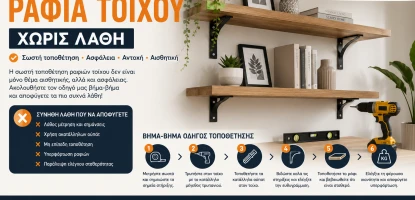 Πώς τοποθετώ ράφια τοίχου χωρίς λάθη