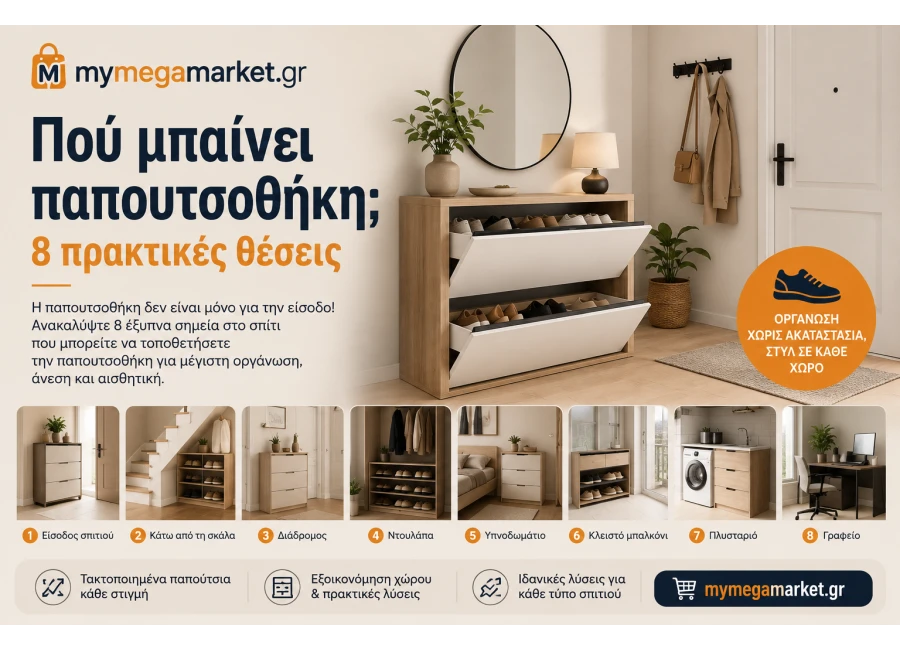 Πού μπαίνει παπουτσοθήκη; 8 πρακτικές θέσεις