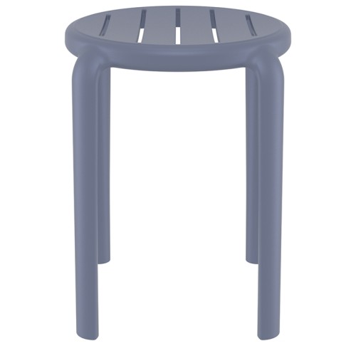 TOM 45εκ. ΣΚΑΜΠΟ DARK GREY ΠΟΛ/ΝΙΟΥ 34X34X45εκ.